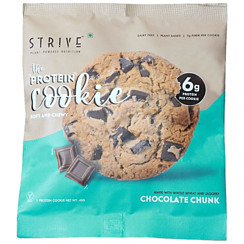 Buy STRIVE Protein Cookies Chocolate Chunk, Vegan, PlantBased, Dairy