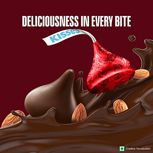 Hershey's Kisses Special Dark 'N' Almonds Chocolate, 100.8 g  Melt-In-Mouth Chocolates