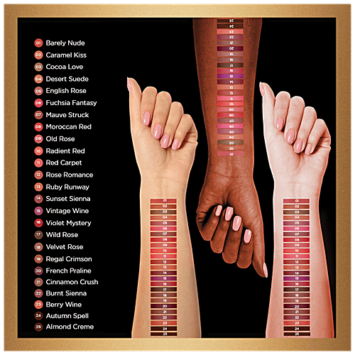 MyGlamm Hi-Shine Lipstick - Intense Colour, Smooth, Glossy, Manish Malhotra Beauty, 4 g 01 Cocoa Love