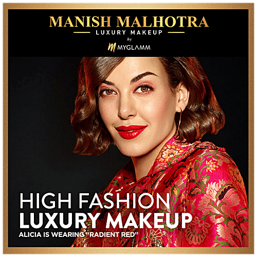 MyGlamm Hi-Shine Lipstick - Intense Colour, Smooth, Glossy, Manish Malhotra Beauty, 4 g 01 Cocoa Love