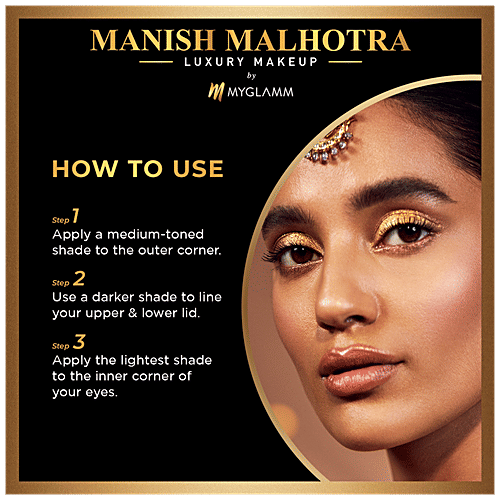 MyGlamm 9 In 1 Eyeshadow Palette - Intense Pigment, Long Wearing, Manish Malhotra Beauty, 9 g Rendezvous 