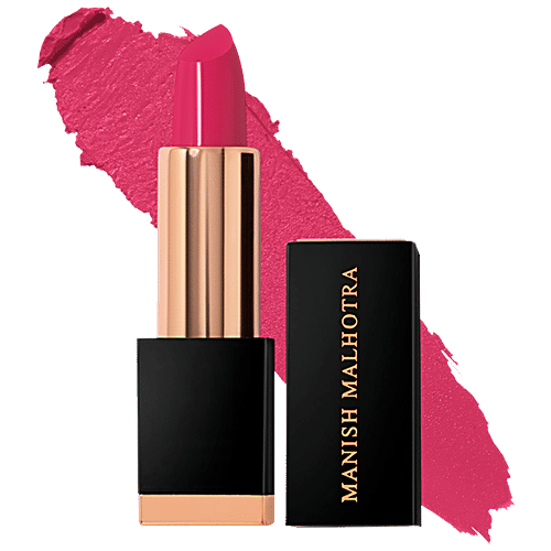 MyGlamm Soft Matte Lipstick - Highly Pigmented, Full Coverage, Manish Malhotra Beauty, 4 g Flirty Fuchsia