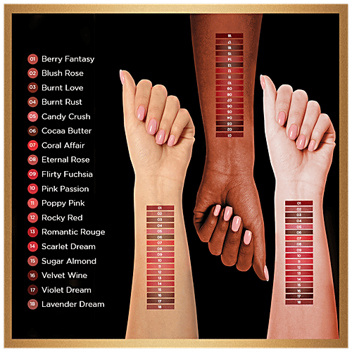 MyGlamm Soft Matte Lipstick - Highly Pigmented, Full Coverage, Manish Malhotra Beauty, 4 g Flirty Fuchsia