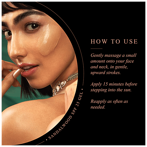 MyGlamm Sandalwood SPF 25 Gel - Brightens Dull Skin, Hydrating, Manish Malhotra Beauty, 50 g  