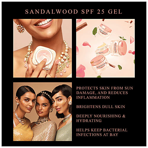 MyGlamm Sandalwood SPF 25 Gel - Brightens Dull Skin, Hydrating, Manish Malhotra Beauty, 50 g  