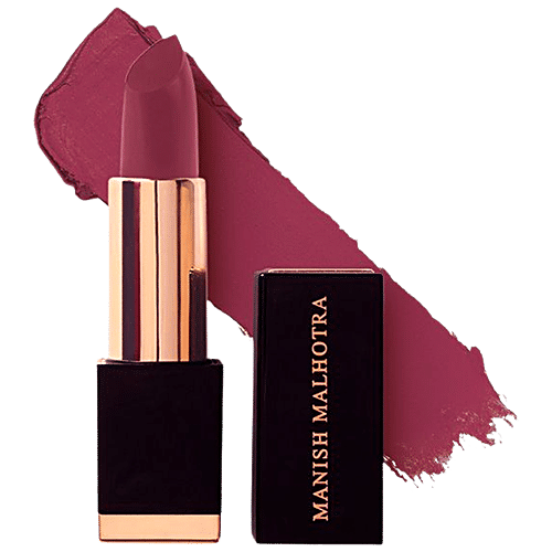 MyGlamm Hi-Shine Lipstick - Luscious Texture, High Coverage, Mirror Shine, Manish Malhotra Beauty, 4 g Velvet Rose