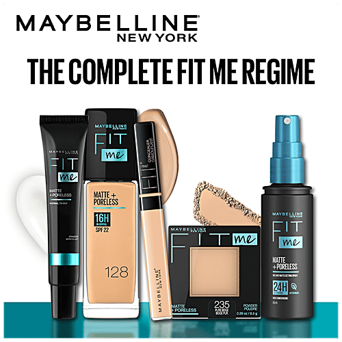 Maybelline New York Fit Me Matte+ Poreless Liquid Foundation - Matte Finish With 16H Oil Control, SPF 22, 30 ml Golden 312 