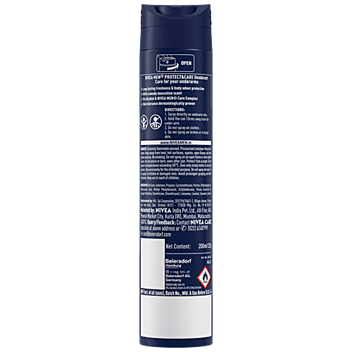Buy Nivea Men Deodorant Protect & Care, Non Antiperspirant, No Skin