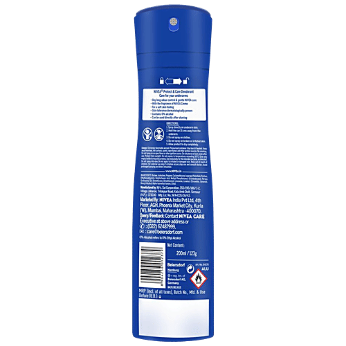 Buy Nivea Deodorant Protect & Care, For Women, Non Antiperspirant, No