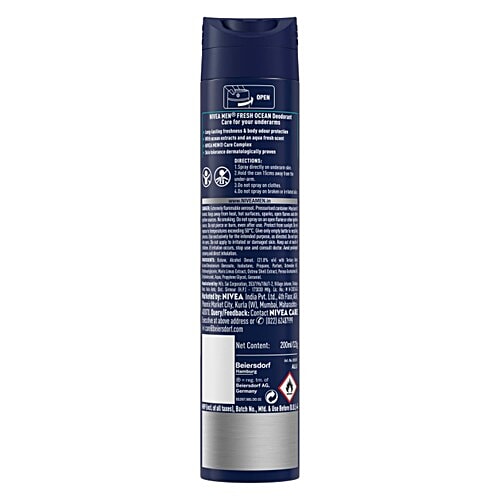 Buy Nivea Men Deodorant Fresh Ocean Non Antiperspirant, Long Lasting