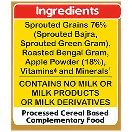 Manna Baby Cereal - Sprouted Bajra & Apple, Ready To Cook, 6+ Months, 200 g  