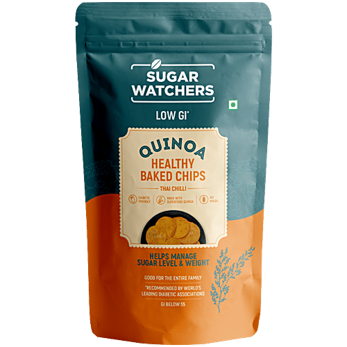 Sugar Watchers Quinoa Healthy Baked Chips - Thai Chilli, Low GI, Diabetic Friendly, 75 g  