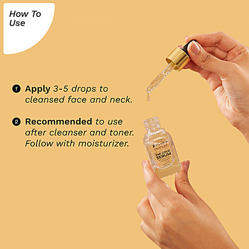 Pilgrim 24K Gold Serum - Niacinamide & Hyaluronic Acid, For All Skin Types, 20 ml  