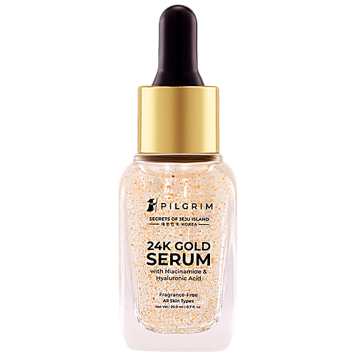 Pilgrim 24K Gold Serum - Niacinamide & Hyaluronic Acid, For All Skin Types, 20 ml  
