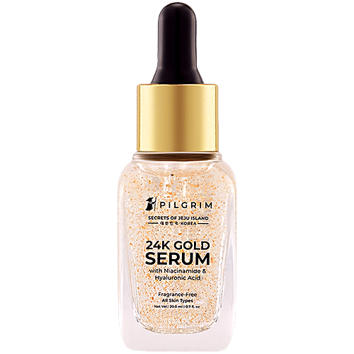 Pilgrim 24K Gold Serum - Niacinamide & Hyaluronic Acid, For All Skin Types, 20 ml  