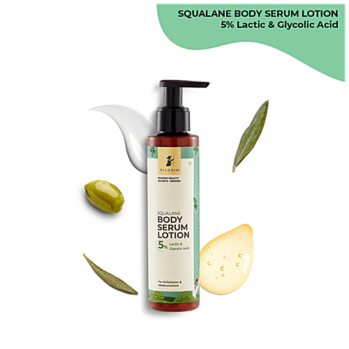 Pilgrim Squalane Body Serum Lotion - For Exfoliation & Moisturisation, 150 ml  