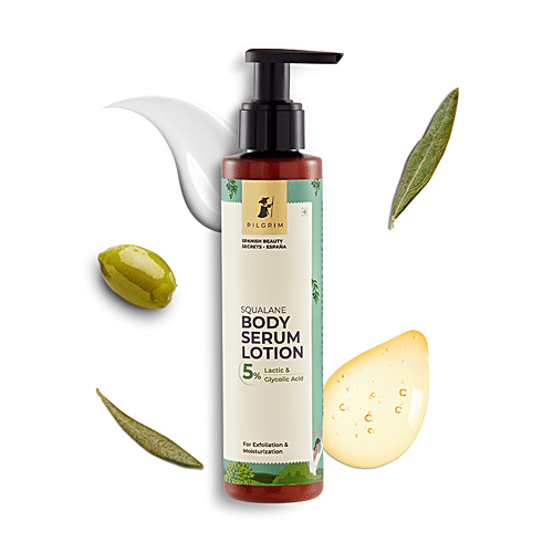 Pilgrim Squalane Body Serum Lotion - For Exfoliation & Moisturisation, 150 ml  