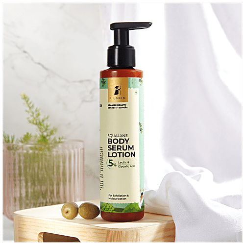 Pilgrim Squalane Body Serum Lotion - For Exfoliation & Moisturisation, 150 ml  