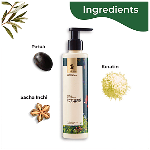 Buy PILGRIM Patua & Keratin Strengthening Shampoo For Dry & Frizzy