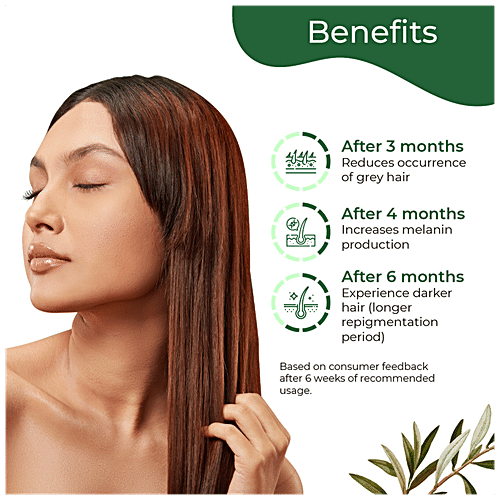 Pilgrim Patua Anti-Grey Hair Serum - 3% MelanoGray, Long Lasting, 90 ml  