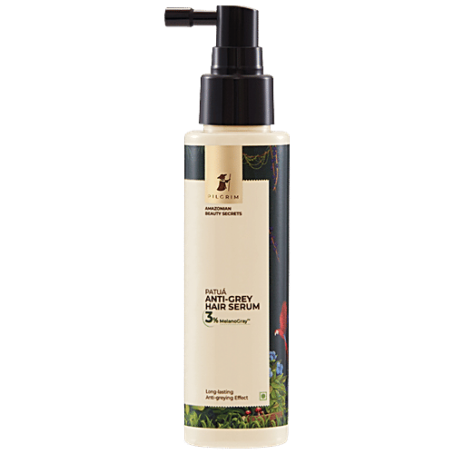Pilgrim Patua Anti-Grey Hair Serum - 3% MelanoGray, Long Lasting, 90 ml  