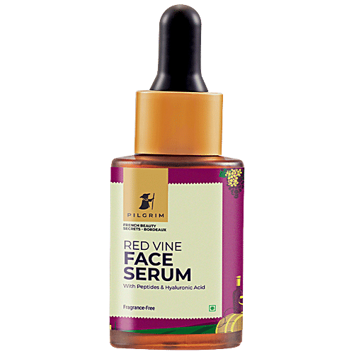 Buy PILGRIM Red Vine Face Serum With Peptides & Hyaluronic Acid