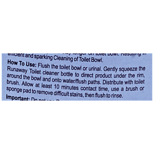 Runaway Toilet Cleaner - Extra Power, Kills 99.9% Germs, Removes Tough Stains, 1 L  