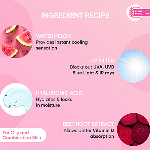 Buy Dot & Key Watermelon Cooling Sunscreen SPF 50, PA+++, Boosts