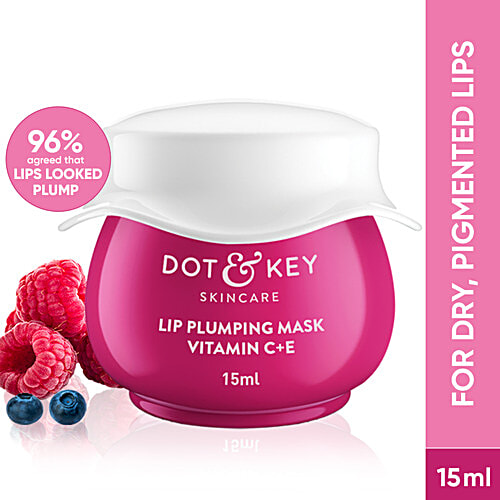 Buy Dot & Key Lip Plumping Mask Vitamin C & E, For Dry, Pigmented