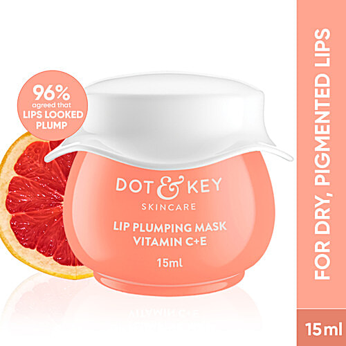 Buy Dot & Key Lip Plumping Mask Vitamin C & E, For Dry, Pigmented