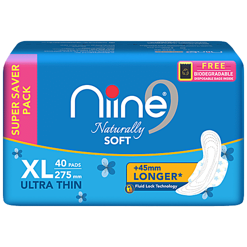 Buy Niine Naturally Soft Sanitary Napkins Ultra Thin, RashFree, 275