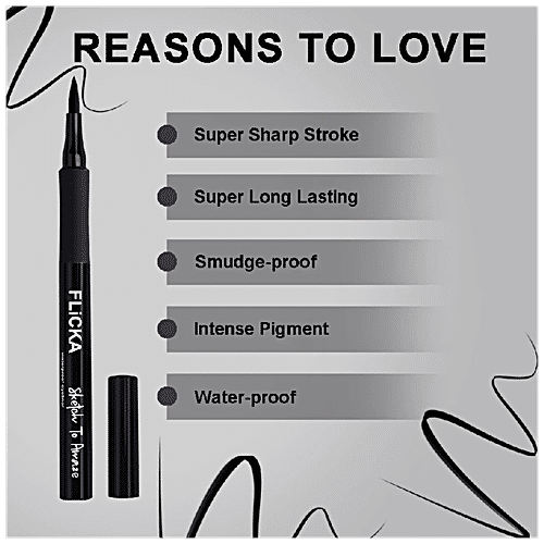 Buy FLiCKA Sketch To Amaze Waterproof Eyeliner, Long Lasting, Smudge Proof Online at Best