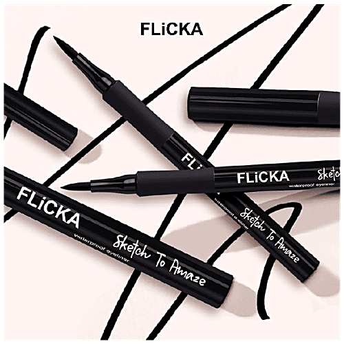 Buy FLiCKA Sketch To Amaze Waterproof Eyeliner, Long Lasting, Smudge Proof Online at Best