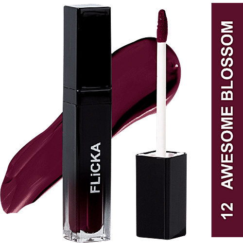 Flicka Set & Attack Liquid Matte Lipstick - Longlasting, Quick Application, Highly Pigmented, 7 ml Awesome Blossom 