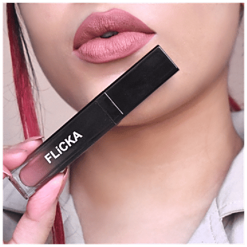 Flicka Set & Attack Liquid Matte Lipstick - Longlasting, Quick Application, Highly Pigmented, 7 ml Hunny Bunny 