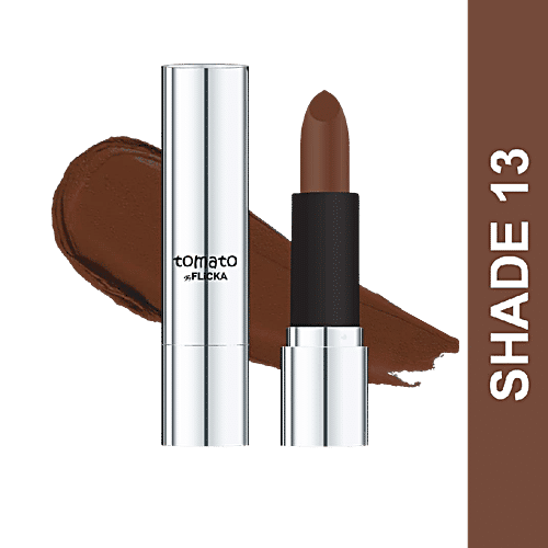 Buy FLiCKA Tomato Lipstick For Dry Lips, Matte Finish, Full Coverage