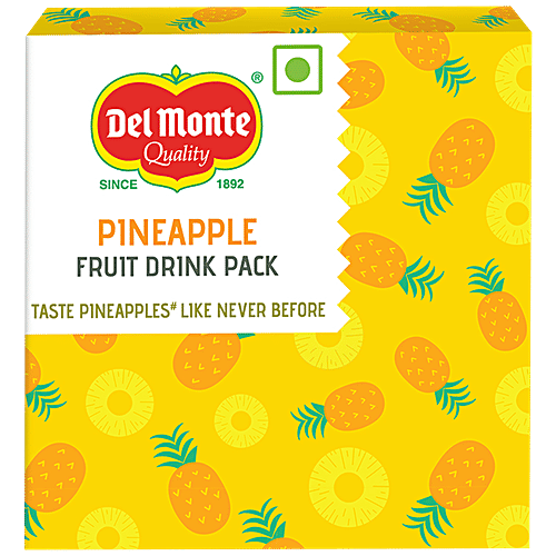 Del Monte Fruit Drink - Pineapple, 240 ml (Pack of 6) 