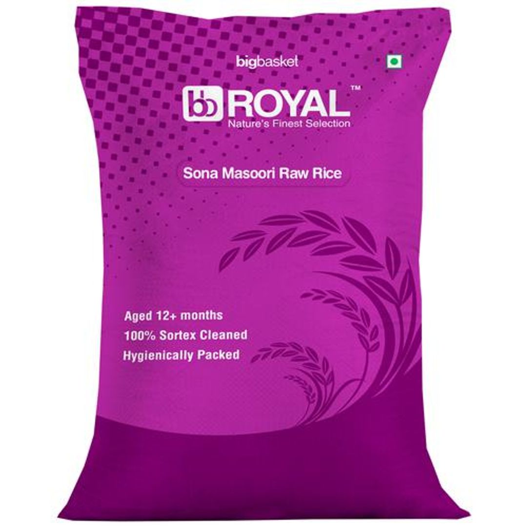BB Royal Sona Masoori Raw Rice (12 to 17 Months Old), 26 kg Bag