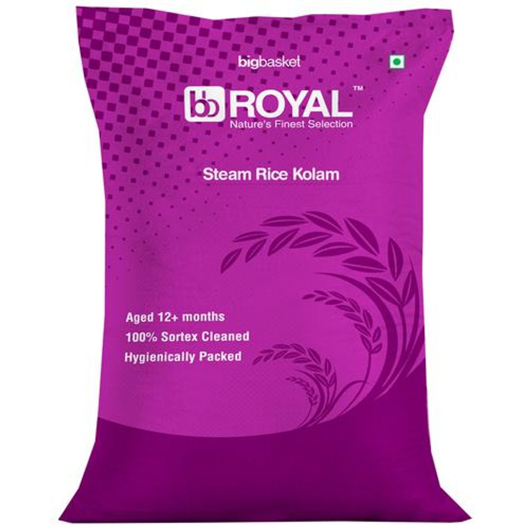 BB Royal Steam Rice Kolam, 26 kg Bag