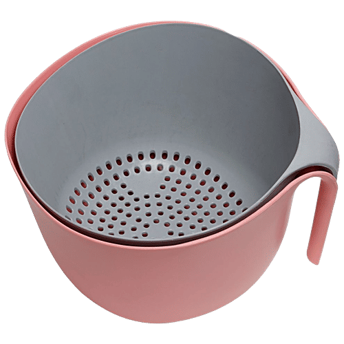 Buy Gluman Gluman Mixing Bowl Colander, Pink Online at Best Price of Rs