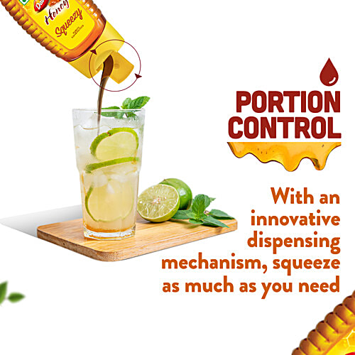 Dabur Honey Squeezy - Pure, Rich In Nutrients, No Sugar, Boosts Immunity, 700 g (Buy 1 Get 1 Free) 