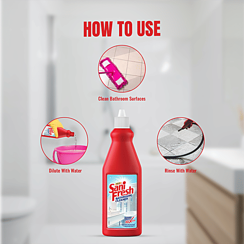 Sanifresh Bathroom Cleaner - Kills 99.9% Germs, Removes Tough Stains, Long-Lasting Fragrance, 450 ml  