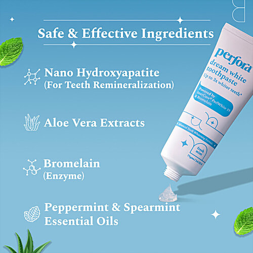 Perfora Dream White Toothpaste - Fresh Mint, Advanced Formula, 150 g  