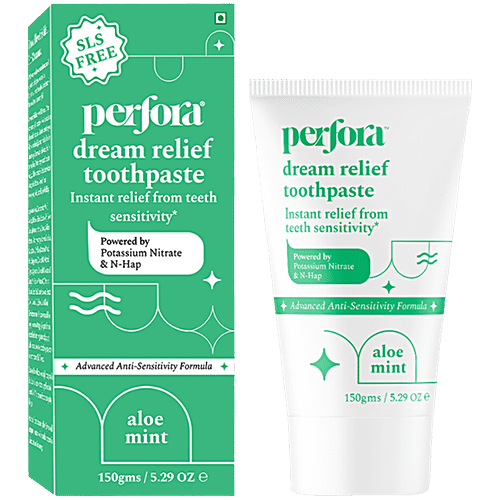 Perfora Dream Relief Toothpaste - Aloe Mint, Sensitivity Relief, 150 g  