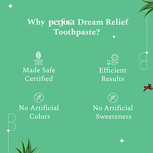 Perfora Dream Relief Toothpaste - Aloe Mint, Sensitivity Relief, 150 g  