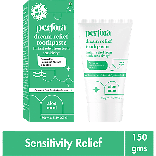 Perfora Dream Relief Toothpaste - Aloe Mint, Sensitivity Relief, 150 g  