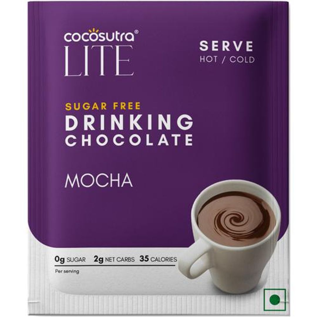Cocosutra Sugar Free Drinking Chocolate Mix - Mocha, Single Serve, 20 g 