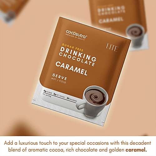 Buy Cocosutra Sugar Free Drinking Chocolate Mix Caramel, Single Serve