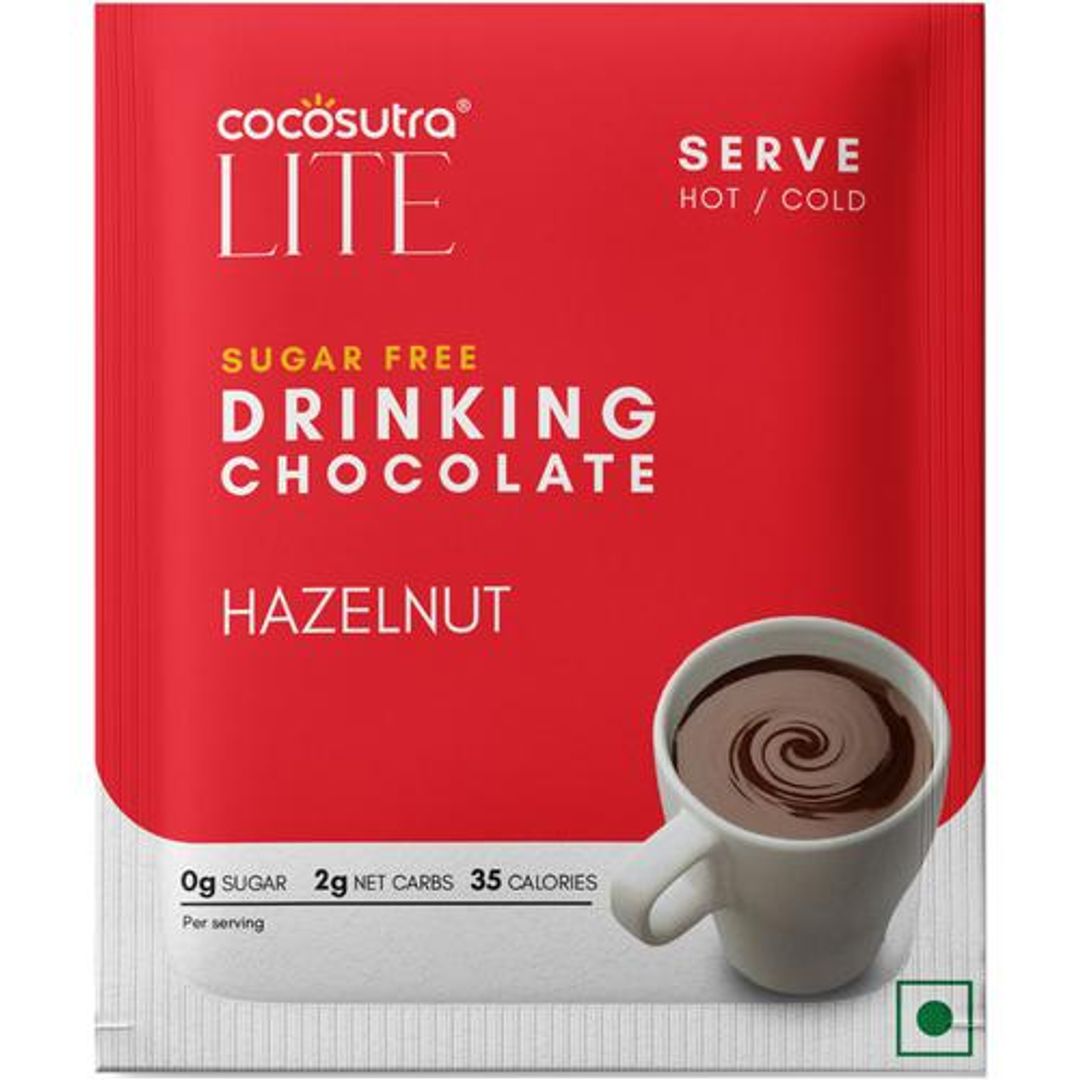 Cocosutra Sugar Free Drinking Chocolate Mix - Hazelnut, Single Serve, 20 g 