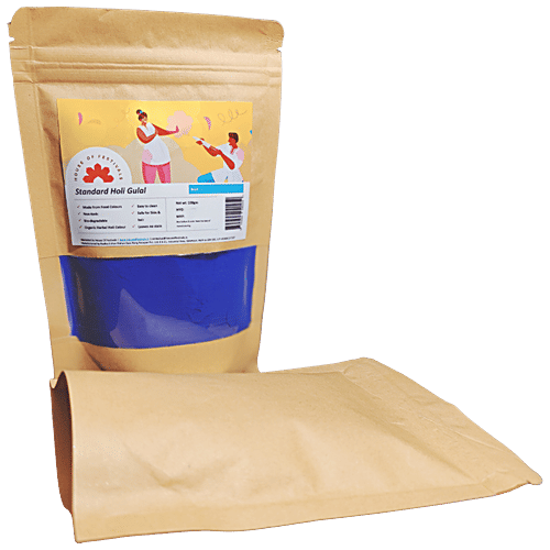 House of Festivals Standard Organic Herbal Holi Colour/Gulal - Blue,Non-Toxic,For Festive Use, 100 g